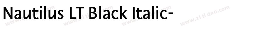 Nautilus LT Black Italic字体转换